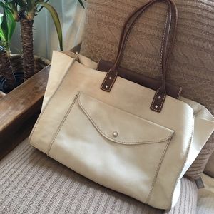 Roots leather bag